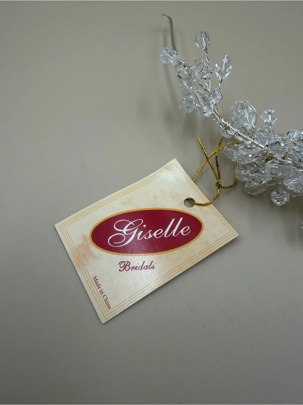 Clear Crystal Beaded Bridal Tiara Wedding Headband Giselle Bridals NWT
